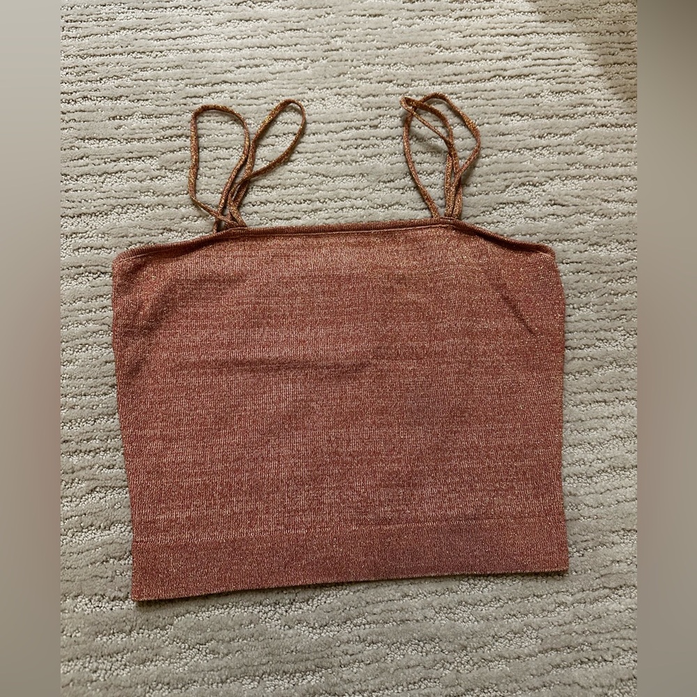 By The Way -  Vivi Double Strap Top in Rose Gold